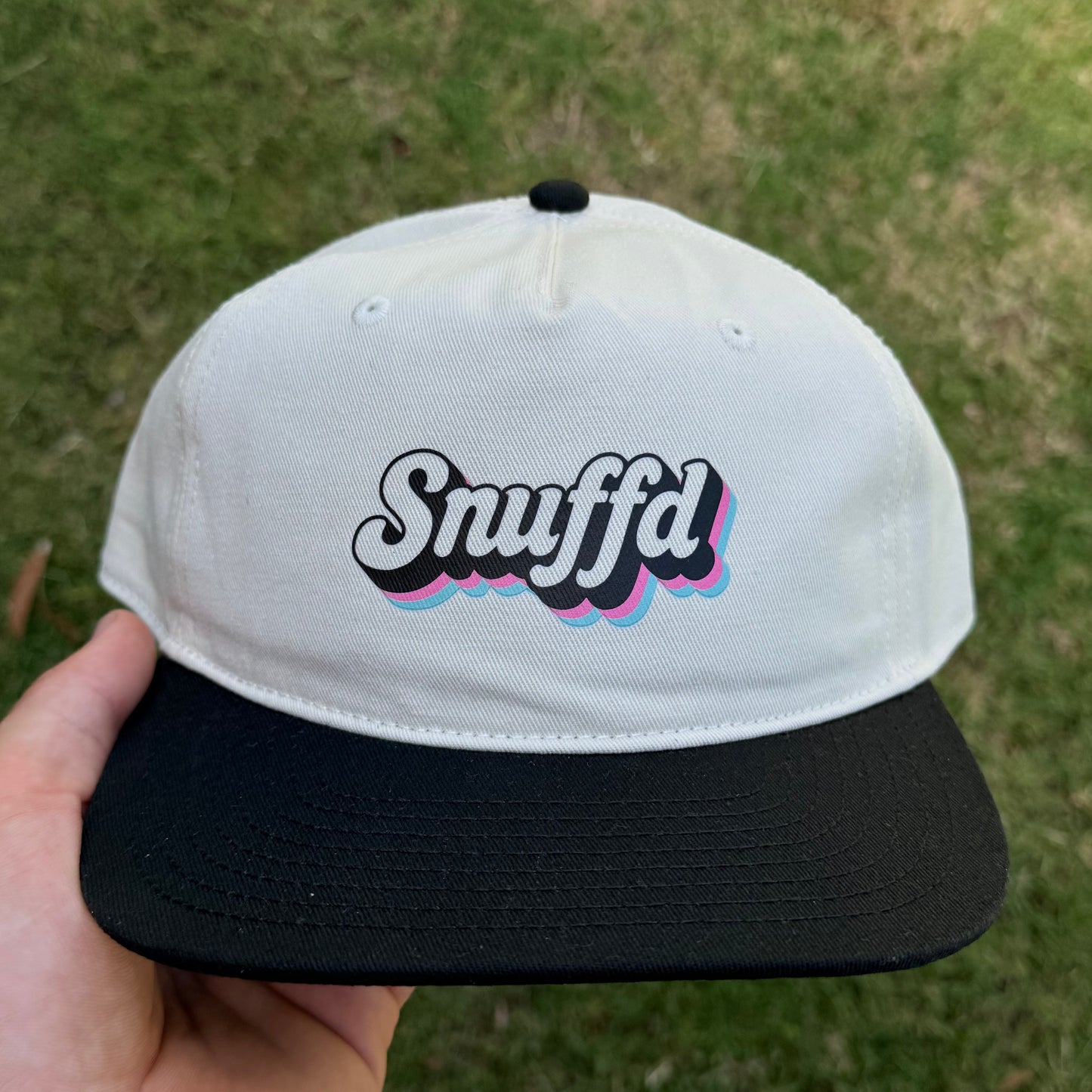 Snuffd Retro Snapback Cap - Collision Course Black